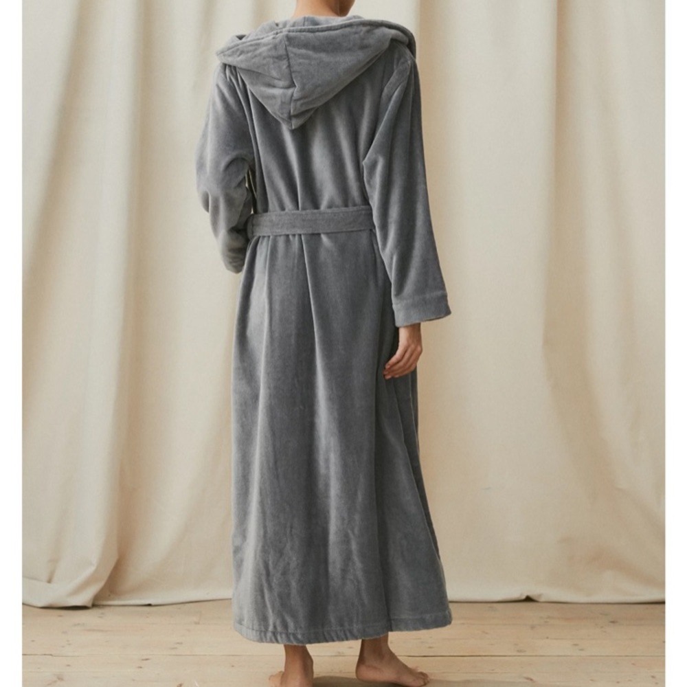 Unisex Velour Hooded Robe